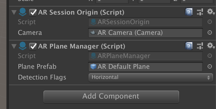 Screenshot of an inspector panel in Unity.