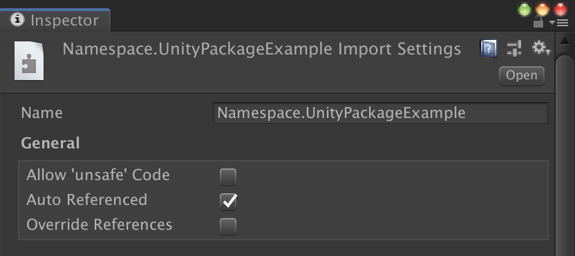 Screenshot of an inspector panel in Unity.